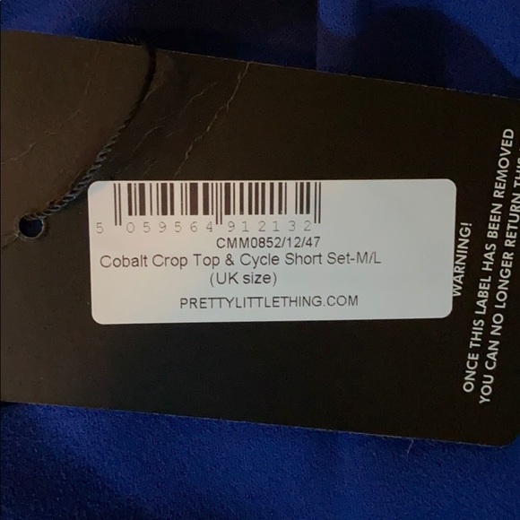 PRETTY LITTLE THING Crobat Crop Top Bike Short Set - Picture 7 of 8